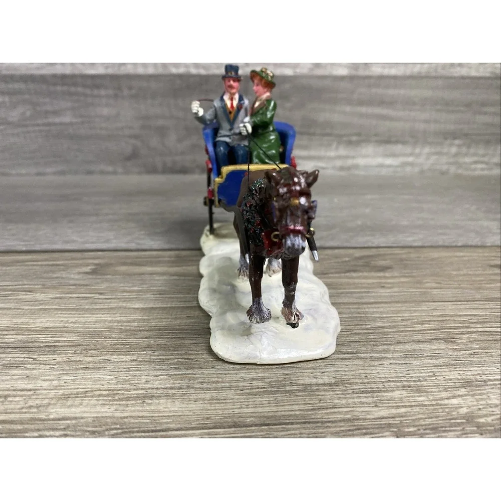 Lemax Horse Drawn Carriage Christmas Village Accessory OS Multicolor Excellent